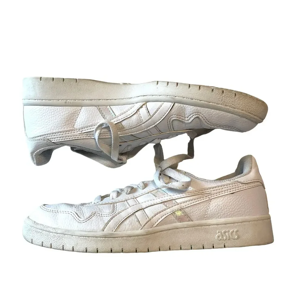 Asics Japan S GS Hologram Sneakers Size 5.5 White Low Top Lace Up Classic